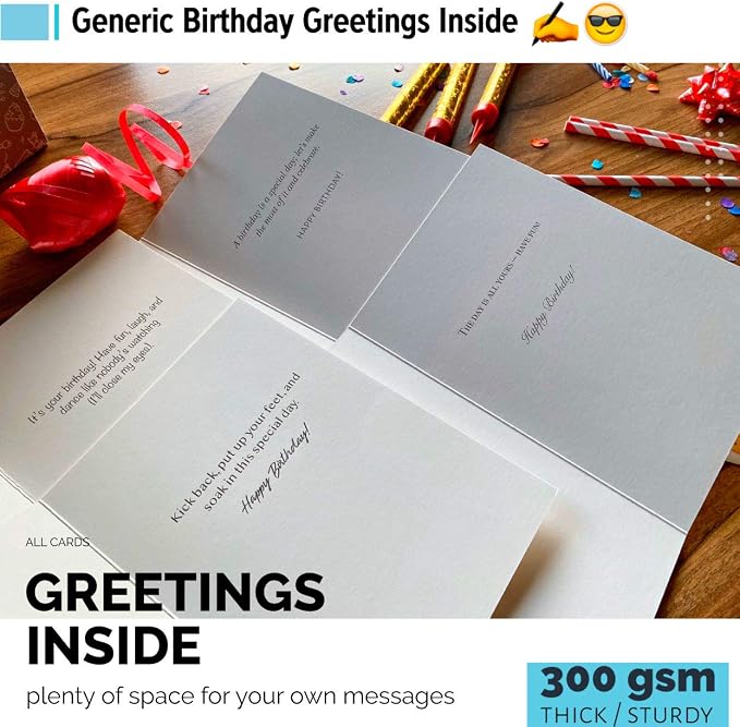 Office Birthday Cards for Employees & Coworkers 5x7 – Happy Birthday Cards Assortment, Bulk Birthday Cards with Envelopes, Professional Greeting Messages Inside, 60-Count Box Variety
