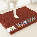 Muddy Mat® | Super Water Absorbent Door Mat Indoor, Microfiber Quick Dry Chenille Entryway Rug, Slip Resistant Front Door Mat, Indoor Mats for Entryway, Machine Washable Pet Rug, Brick Red 3ft x 3ft