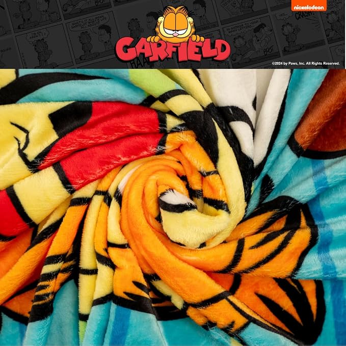 Collectibles Garfield Bedding Super Soft Micro Raschel Throw, 46 in x 60 in, (Official Licensed Product) by Franco