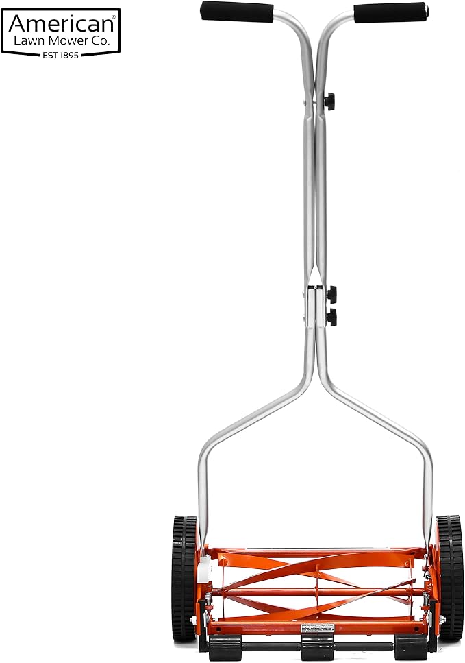 American Lawn Mower Company 1204-14 14-Inch 4-Blade Push Reel Lawn Mower, Red and Black+Decker ST8600 5.0 AMP 13 Inch String Trimmer