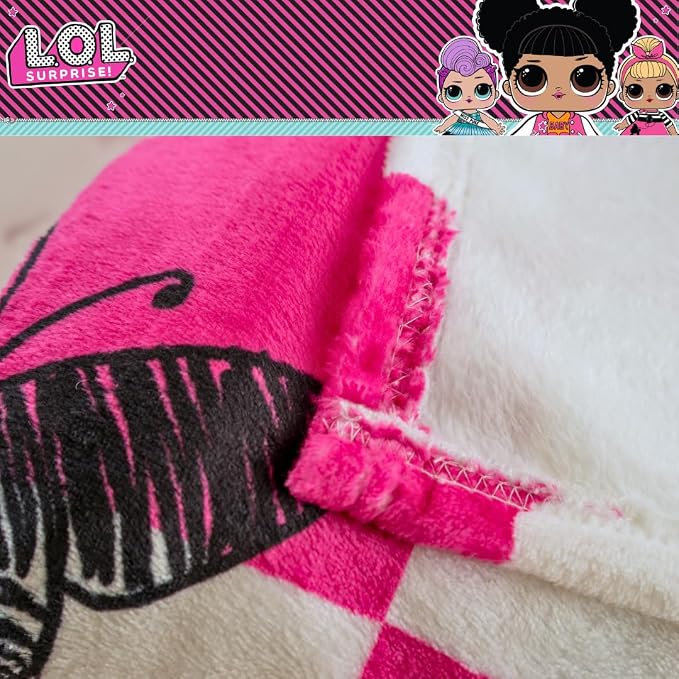 LOL Surprise! Kids Bedding Super Soft Plush Throw Blanket, 46 in x 60 in, (Officially Licensed Product) by Franco