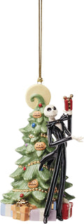Lenox Disney Nightmare Before Christmas Hanging Ornament | porcelain with 24k gold accents | collectible gift for disney and tim burton fans | 5 inch, gift for women