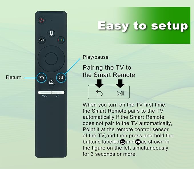 Universal BN59-01266A Replace Voice Remote fit for Samsung Smart 4K TV | BN5901266A RMCSPM1AP1 QN65Q7FD UN75MU630D UN50MU630D UN65MU850D UN43MU630D UN55MU630D UN55MU650D UN55MU700D UN55MU800D