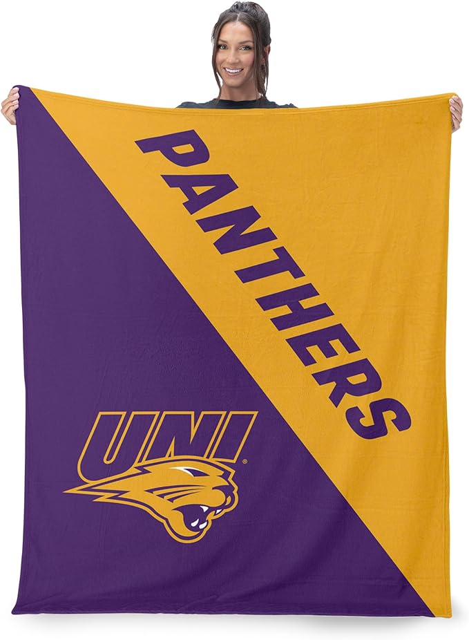 Northwest NCAA Silk Touch Throw Blanket, Ultra Soft Plush Polyester, Lightweight Warm Decorative Fan Gift, 46 x 60 in