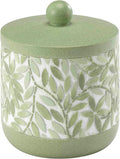 Avanti Linens - Covered Jar, Resin Countertop Accessories, Guest Bathroom Essentials (Stratford Collection, Green)