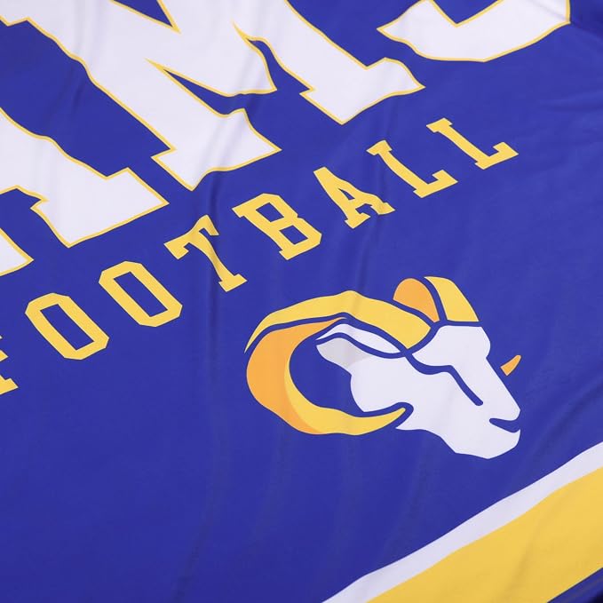 FOCO Los Angeles Rams NFL Team Property Of Sherpa Fleece Blanket