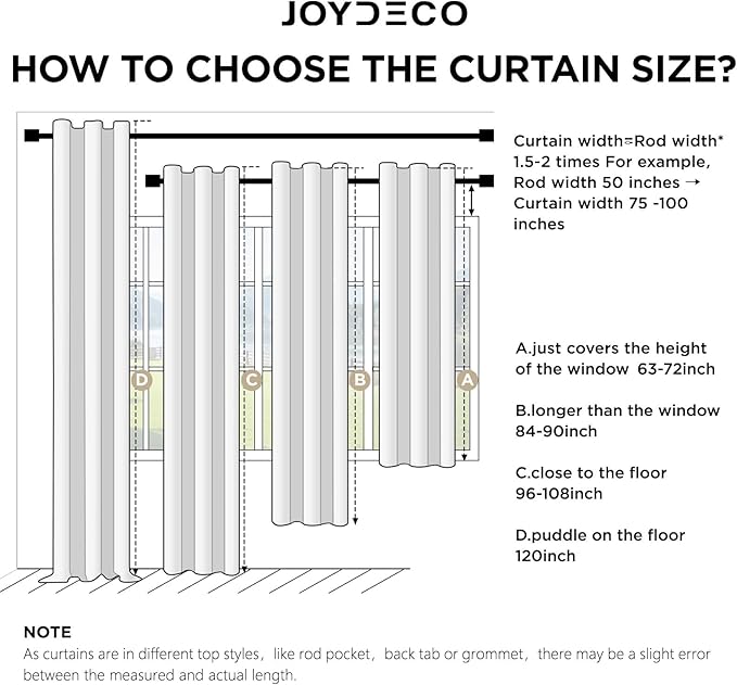 Joydeco Blackout Curtains for Bedroom - 100% Light Blocking 2 Panels Set White Drapes 42" W x 90" L, Thermal Insulated Room Darkening Curtains, Linen Textured for Living Room, Rod Pocket & Back Tabs
