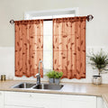 HOMEIDEAS Fall Burnt Orange Sheer Kitchen Curtains 30 X 36 Inch Length 2 Panels by HOMEIDEAS