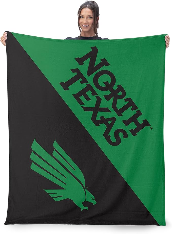 Northwest NCAA Silk Touch Throw Blanket, Ultra Soft Plush Polyester, Lightweight Warm Decorative Fan Gift, 46 x 60 in