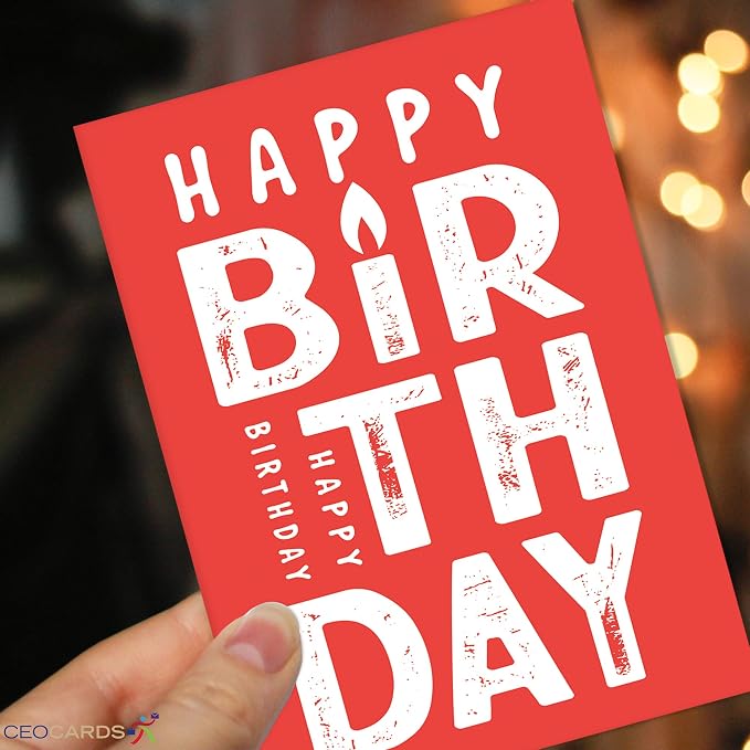 Happy Birthday Cards Bulk Greeting Card Set (Candle) 18 Pack & White Envelopes - 5x7 Inch Birthday Theme for Family, Women, Men, Coworkers & Office (B2409)