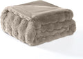 Modern Threads Water-Resistant Faux Rabbit Fur Pet Blanket for Dogs & Cats – Ultra-Soft Couch, Bed & Crate Protector, 50x60 Brown