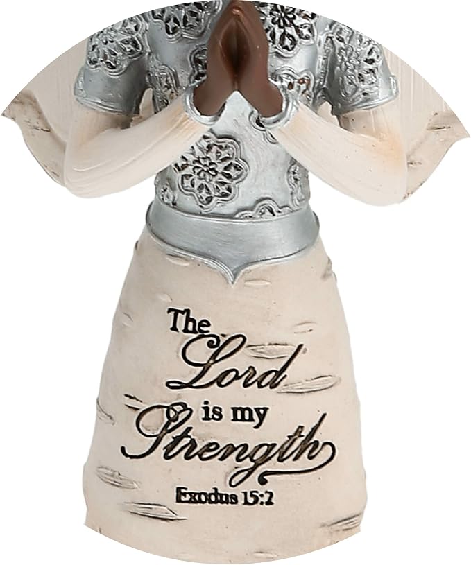 Elements 82324 Prayer Collectible Figurine, Ebony Kneeling and Praying Angel, 5-1/2-Inch
