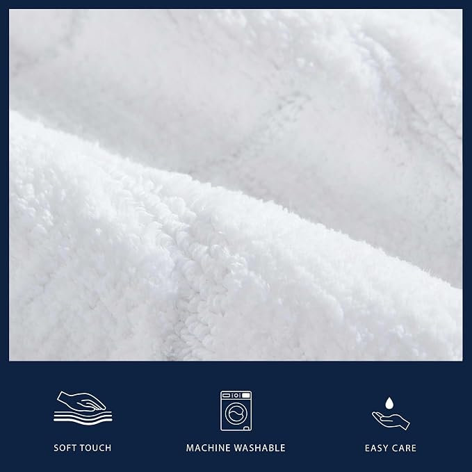 Nautica - Bath Rugs, Soft & Absorbent Plush Bath Mat with Skid Resistant Backing, Oeko-Tex Certified (Nautica Logo White, 2-Piece)