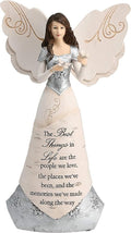 Pavilion Gift Company Elements 82328 Angel Figurine Holding Butterflies, Best Things In Life, 8-Inch , White