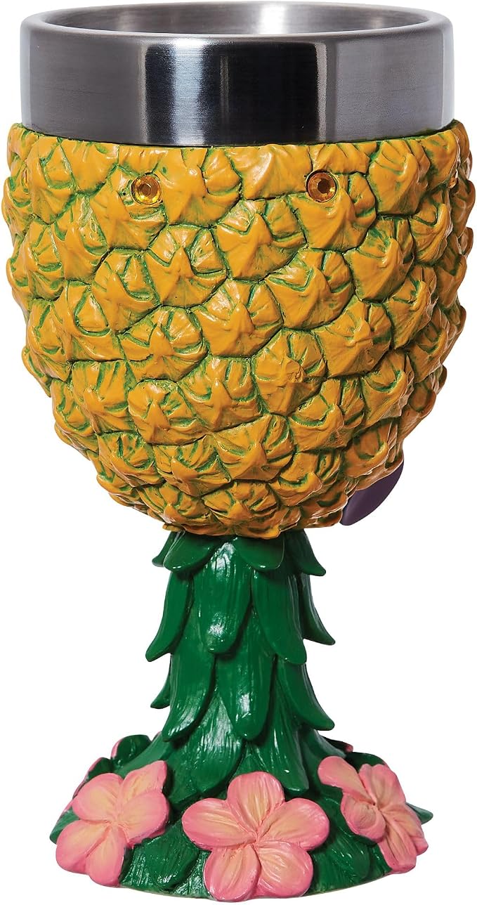 Enesco Disney Showcase Lilo and Stitch Pineapple Decorative Goblet Figurine, Multicolor 7.09 Inches