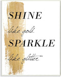 Stupell Home Décor Shine Like Gold Sparkle Like Glitter Wall Plaque Art, 10 x 0.5 x 15, Proudly Made in USA | Stupell Industries · By House of Lulu · Ready to hang · Bright holiday gift · Made in USA