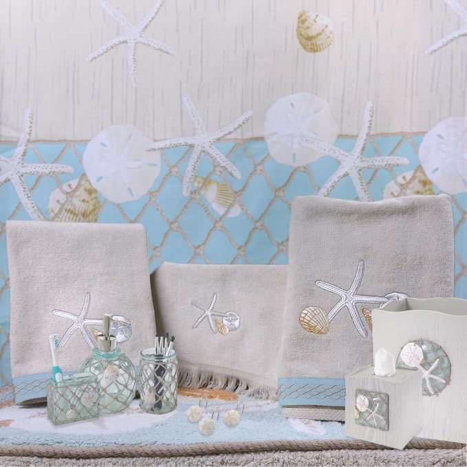 Avanti Linens - Tumbler, Resin Countertop Cup, Beach Inspired Bathroom Accessories (Seaglass Collection)