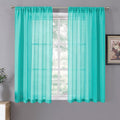 Tollpiz Sheer Curtains Linen Textured Bedroom Curtain Sheers Light Filtering by Tollpiz