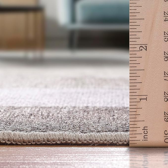 ReaLife Rugs Machine Washable Indoor Outdoor - Mat Rug Foldable Printed Thin Lightweight Cushioned Fade Resistant Patio Deck Dock Porch Pool Balcony Camping - Naya - Beige Brown Gray 4' x 6'