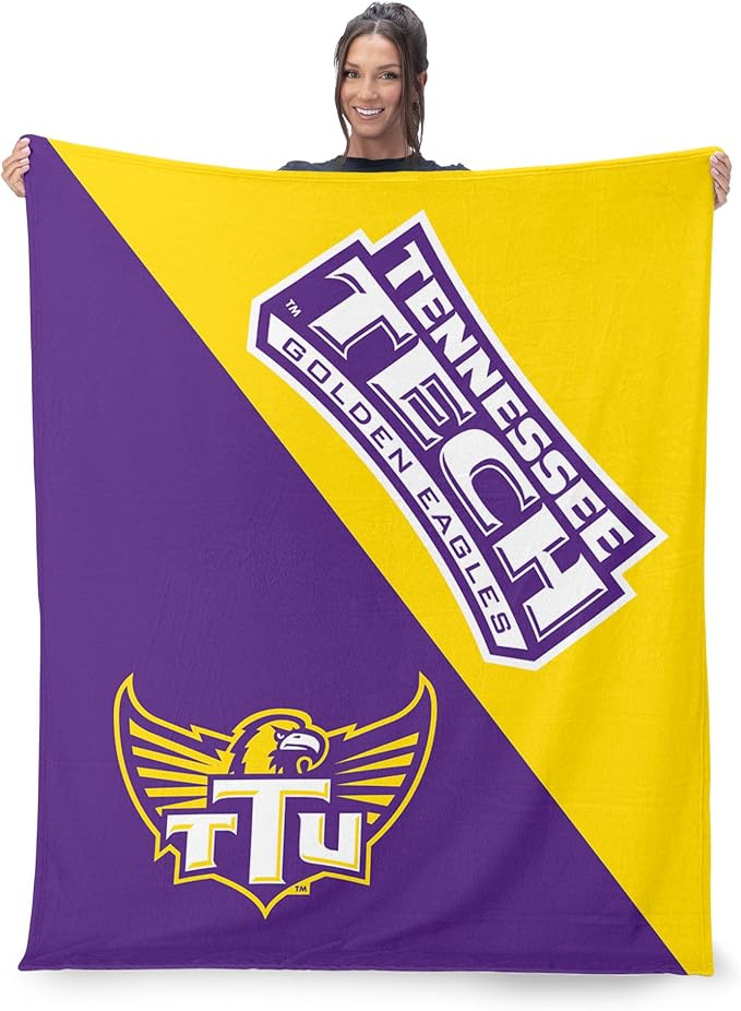 Northwest NCAA Silk Touch Throw Blanket, Ultra Soft Plush Polyester, Lightweight Warm Decorative Fan Gift, 46 x 60 in