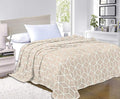 Elegant Comfort #1 Fleece Blanket on Amazon- Luxury Micro-Fleece Ultra Plush Cube Pattern - All Season Blanket, Full/Queen, Cream