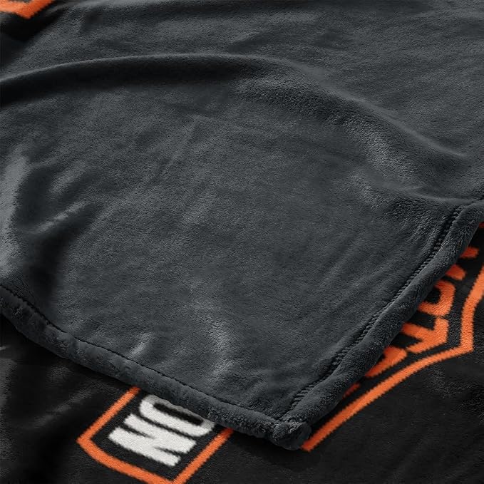Harley-Davidson Electric Shield Silk Touch Throw Blanket, 46 x 60 in | 100% Polyester, Velvety Feel, Lightweight Warmth, Couch Bed Chair Lounging, Giftable Indoor Comfort
