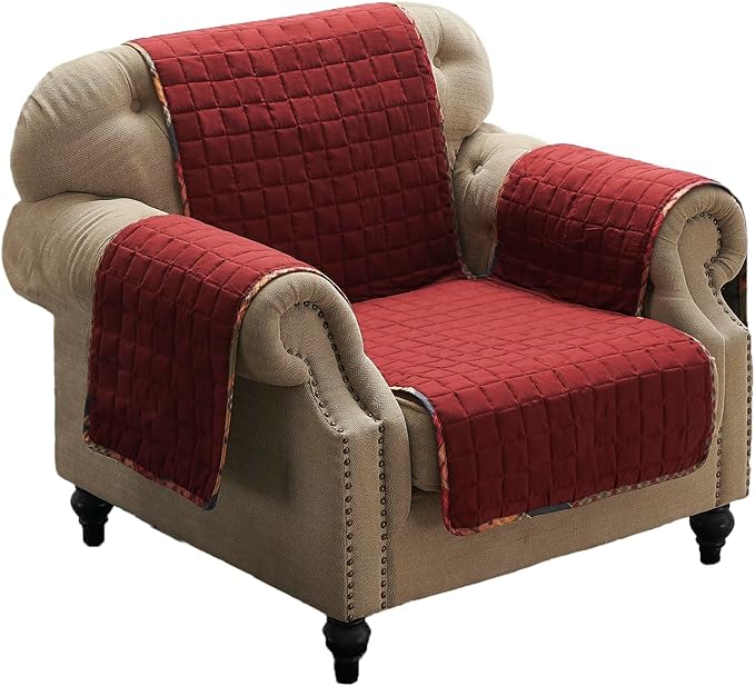 Greenland Home Fashions Gold Rush Reversible Slipcover - Furniture Protector - Arm Chair