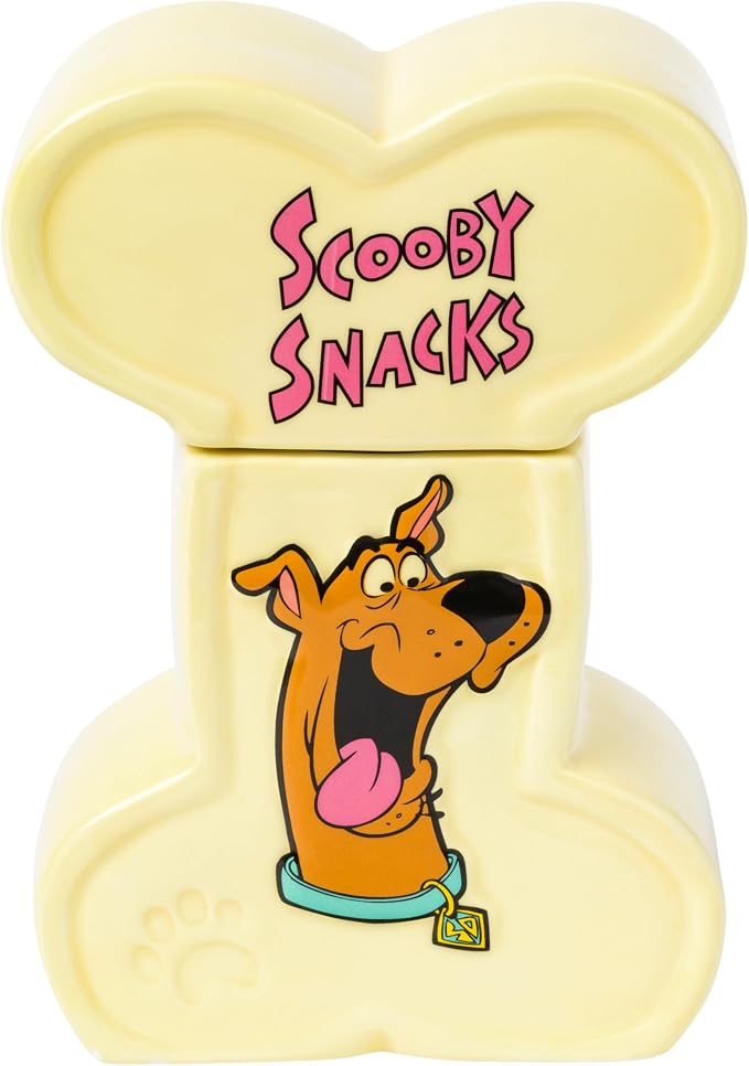 Silver Buffalo Scooby-Doo Scooby Snacks Sculpted, Ceramic Cookie Jar | 4.85 x 3 x 6.75 Inches