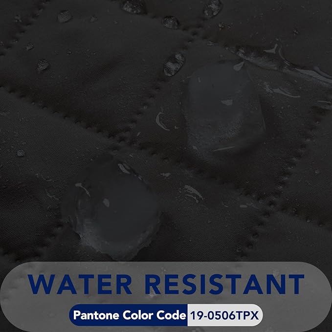 PureFit Reversible Quilted Oversized Recliner Sofa Cover, Water Resistant Furniture Protector, Washable Couch Cover with Elastic Straps for Kids, Pets (Large, Black/Black)