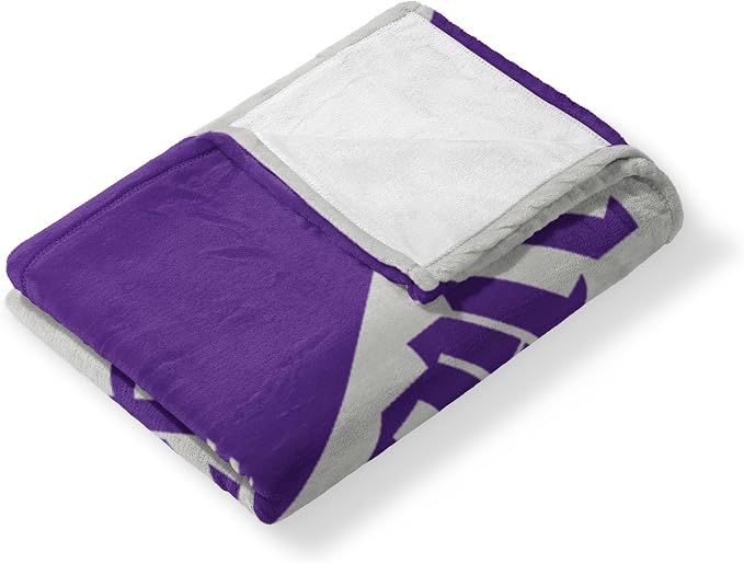 Northwest NCAA Silk Touch Throw Blanket, Ultra Soft Plush Polyester, Lightweight Warm Decorative Fan Gift, 46 x 60 in