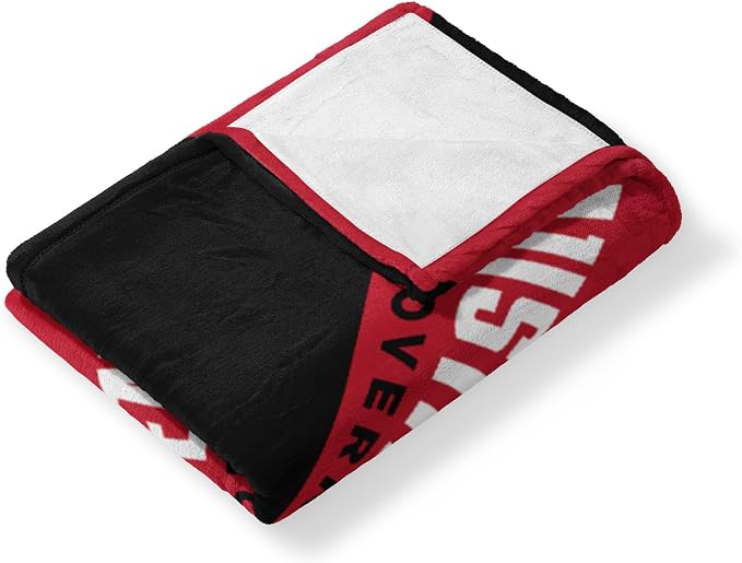 Northwest NCAA Silk Touch Throw Blanket, Ultra Soft Plush Polyester, Lightweight Warm Decorative Fan Gift, 46 x 60 in