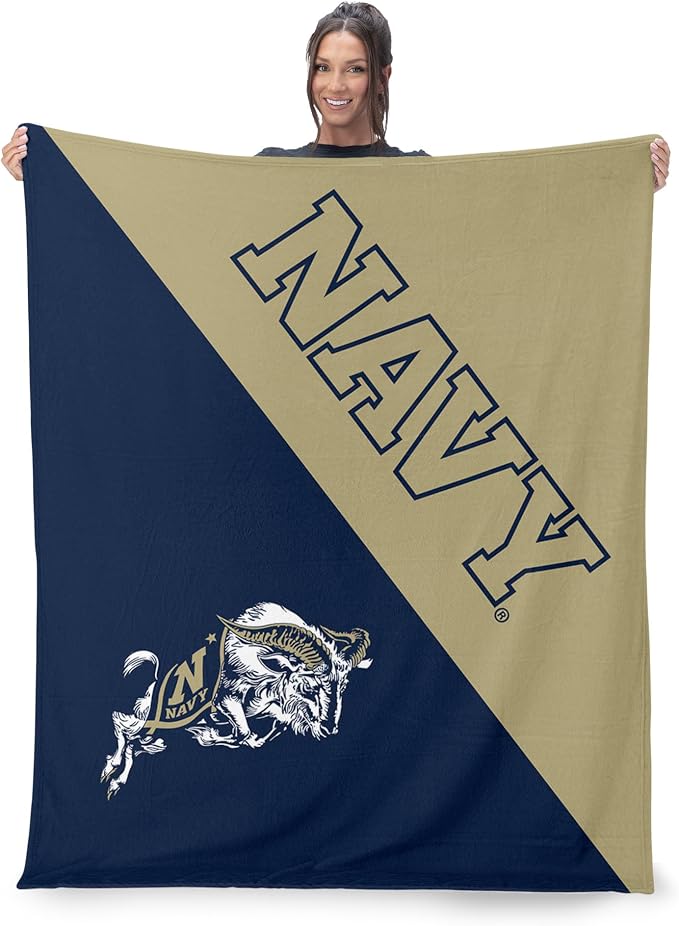 Northwest NCAA Silk Touch Throw Blanket, Ultra Soft Plush Polyester, Lightweight Warm Decorative Fan Gift, 46 x 60 in
