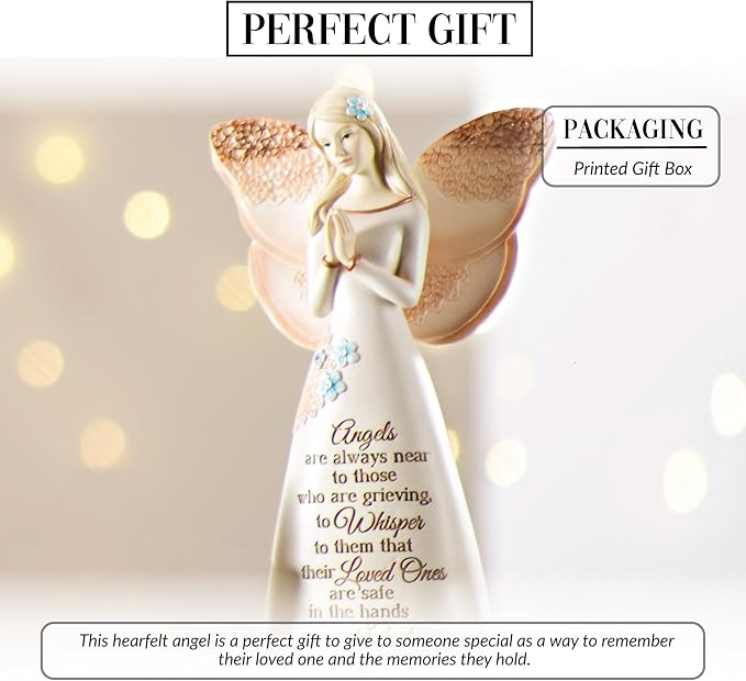 Pavilion Gift Company 19044 Light Your Way Memorial Loved Ones Angel Figurine, 9-Inch, Sandal