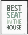 Best Seat in House Humor Print, 16 x 20 Inch Framed Giclée Print | Stupell Industries · By House Fenway · Ready to hang · Great for bathroom or laundry room · Made in USA