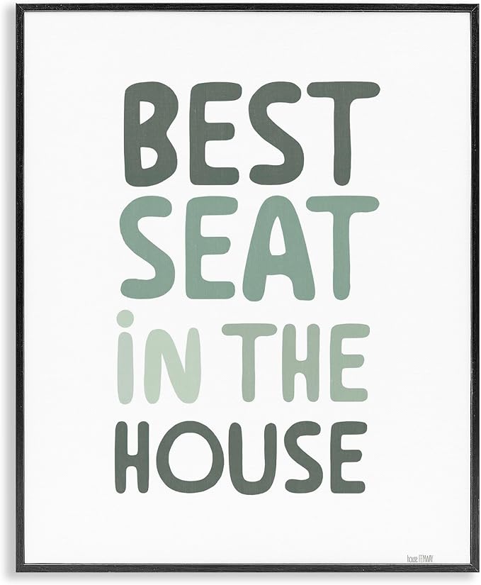 Best Seat in House Humor Print, 16 x 20 Inch Framed Giclée Print | Stupell Industries · By House Fenway · Ready to hang · Great for bathroom or laundry room · Made in USA