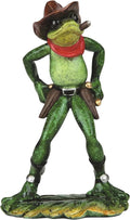 ICE ARMOR 7.25" H Cowboy Frog Statue Funny Animal Decoration Figurine Office Desk/Home/Living Room/Table Decor, Perfect House Warming Gifts for New Home