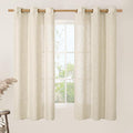 LAMIT Beige Linen Curtains 60 Inch Length by LAMIT