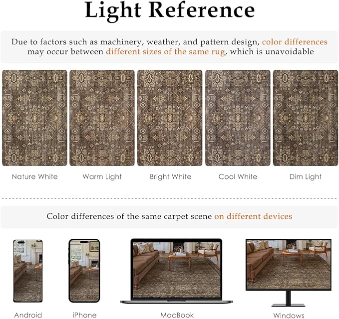 2x10 Washable Runner Rug for Hallway Kitchen Vintage Brown Non Slip Low Pile Carpet Traditional Retro Soft Throw Rug for Bathroom Bedroom Entryway Indoor Entrance