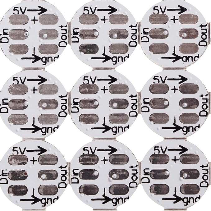 BTF-LIGHTING WS2812B 100PCS 5050SMD Individually Addressable Smart RGB LED Pixel for Arduino Single 1-led RGB LED Module Pixels Color Light White PCB Only DC5V Christmas(No Adapter or Controller)