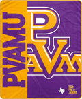 Proformance Home NCAA Prairie View A&M Panthers Endzone Ultra Soft Tailgate Throw