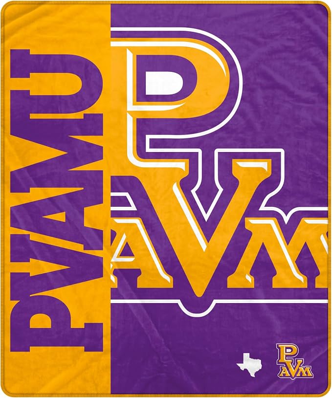 Proformance Home NCAA Prairie View A&M Panthers Endzone Ultra Soft Tailgate Throw