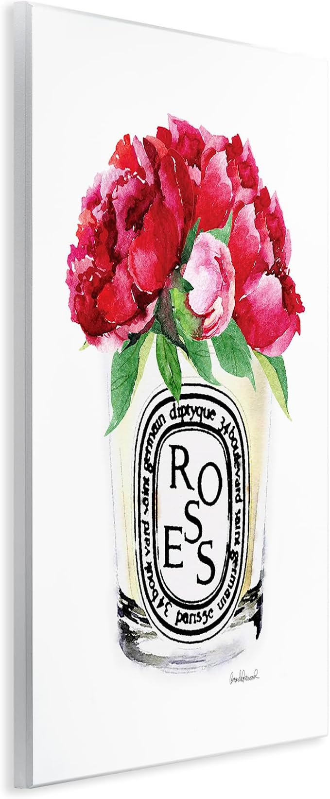 Fashion Designer Rose Glass, 13 x 19 Inch Mounted Print on Wall Plaque | Stupell Industries · By Amanda Greenwood · Ready to hang · Giftable floral accent · Made in USA