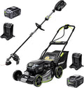 60V Cordless String Trimmer with 2.5Ah Battery & Fast Charger + 60V 5Ah Self-Propelled Electric Cordless Lawn Mower with 5.0Ah Battery