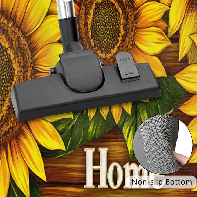 Flowers Sunflowers Half Round Rug Half Moon Door Mat Half Circle Rugs | Autumn Fall Washable Non-Slip Semi Circle Rug Welcome Half Round Door Mat Indoor Entrance Kitchen Bedroom Living Room Decor