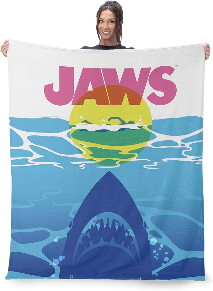 Northwest Jaws CMYK Poster Silk Touch Throw Blanket 60x80 inches