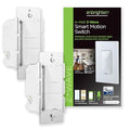 Enbrighten Z-Wave Motion Sensing Light Switch, White & Light Almond, 2 Pack | Occupancy and Vacancy Sensors, 45ft Detection Range, 180 Degree Zone, Hub Required, Works with Alexa & Google Home