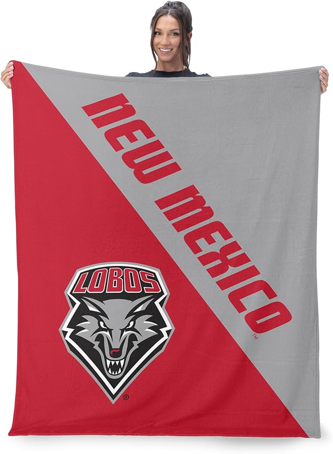Northwest NCAA Silk Touch Throw Blanket, Ultra Soft Plush Polyester, Lightweight Warm Decorative Fan Gift, 46 x 60 in