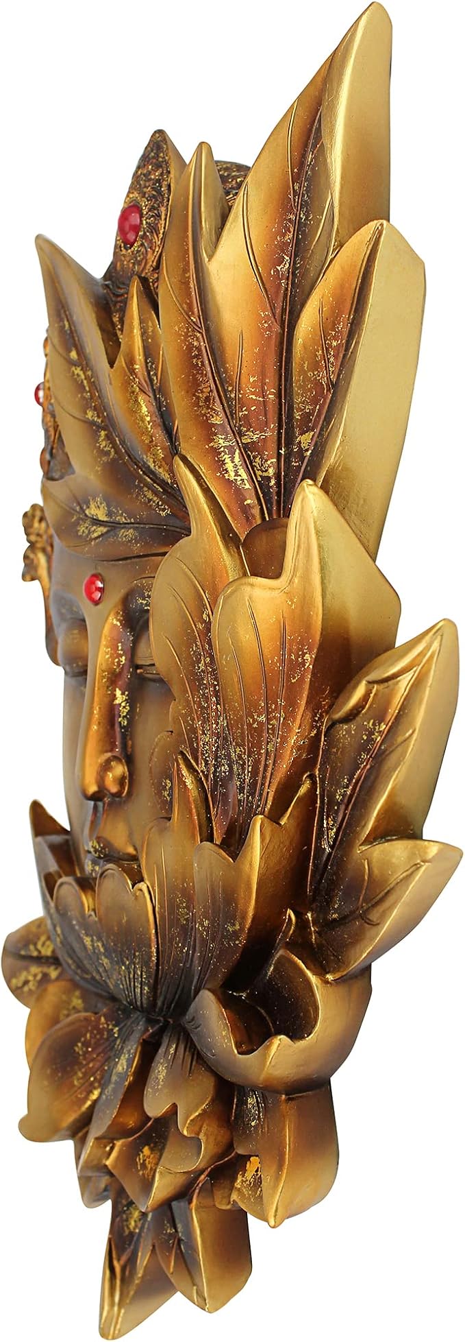 Design Toscano Enlightened Deities Wall Sculptures: Guan Yin, 12 Inch, Gold