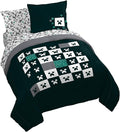 Minecraft Creeper Queen Comforter Set 7 Piece Video Game Bedding, Green | Zombie Enderman, Comforter Sheets Shams Pillowcases, Official Product, Soft Microfiber, Machine Washable, Kids Gift