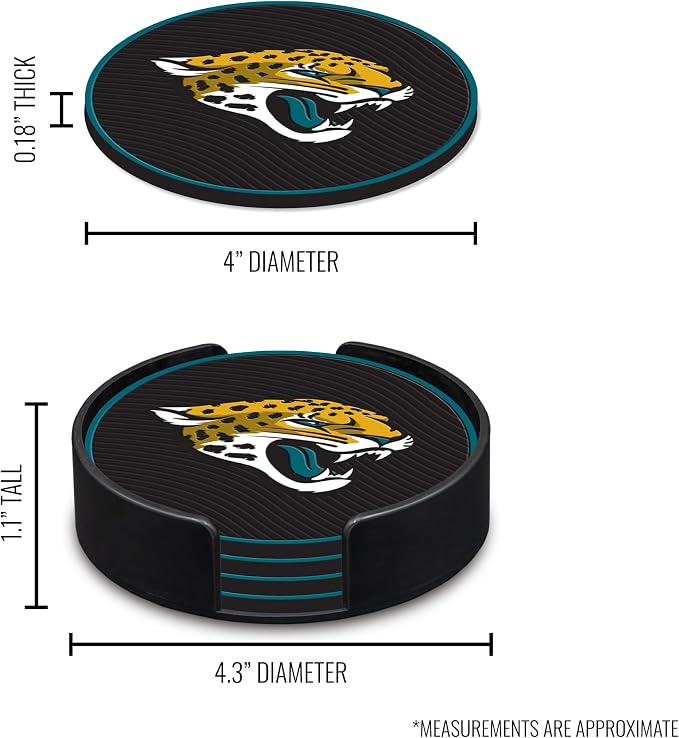 Rico Industries NFL Football Classic Favorites: PVC Coaster Set (4-Pack)